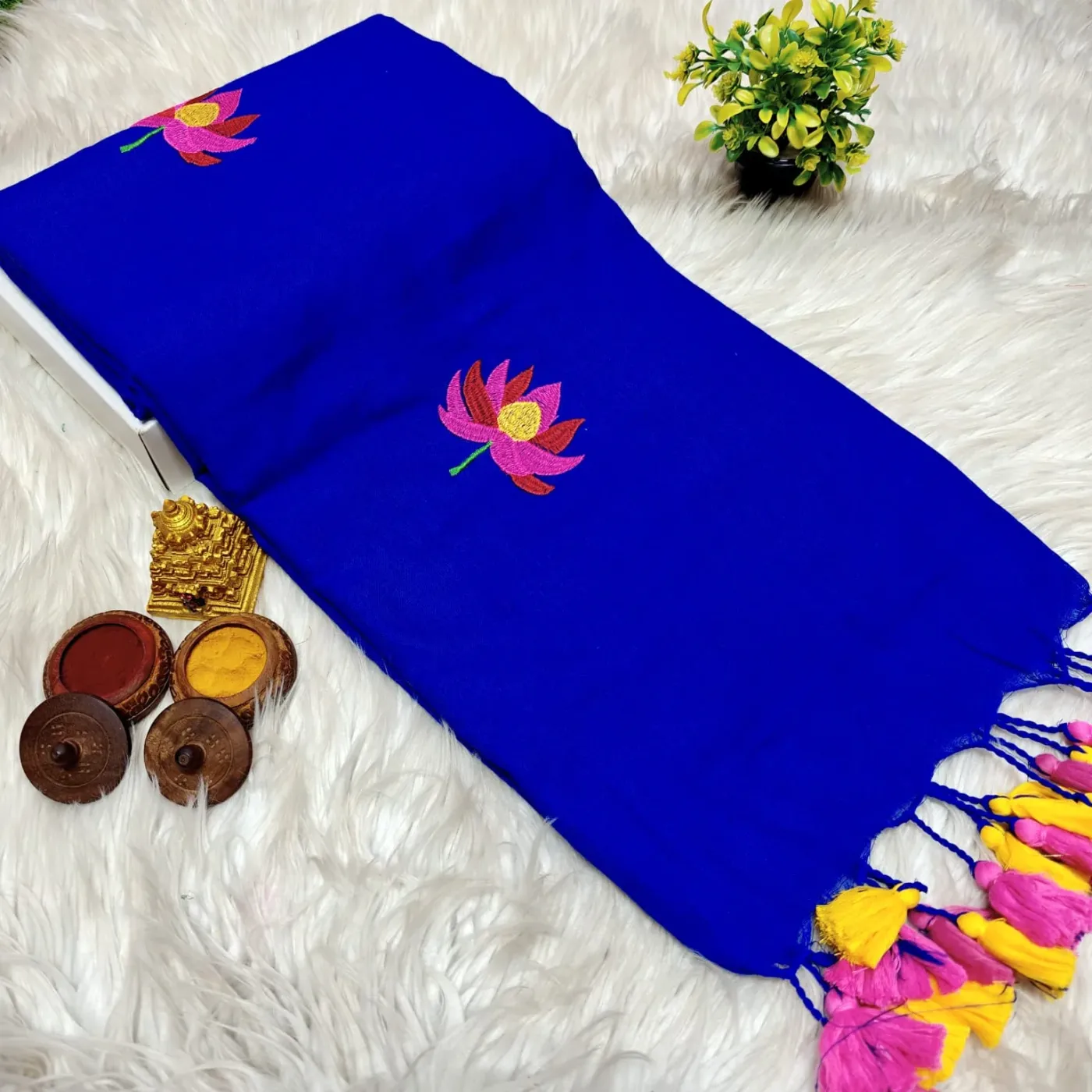 Floral Printed Soft Kaadhi Cotton Saree